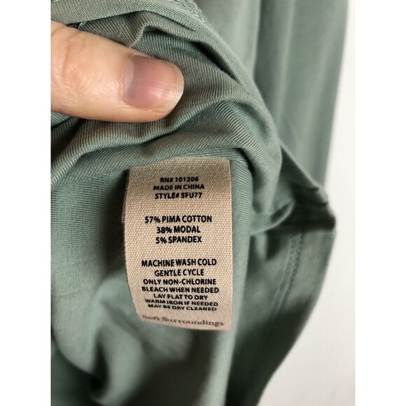 NWT Soft Surroundings Maureen Sage Sprout Green Square Neck Top Women's plus 1X - Picture 11 of 11